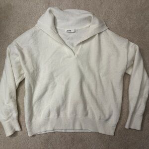 Cozy White Collar Sweater